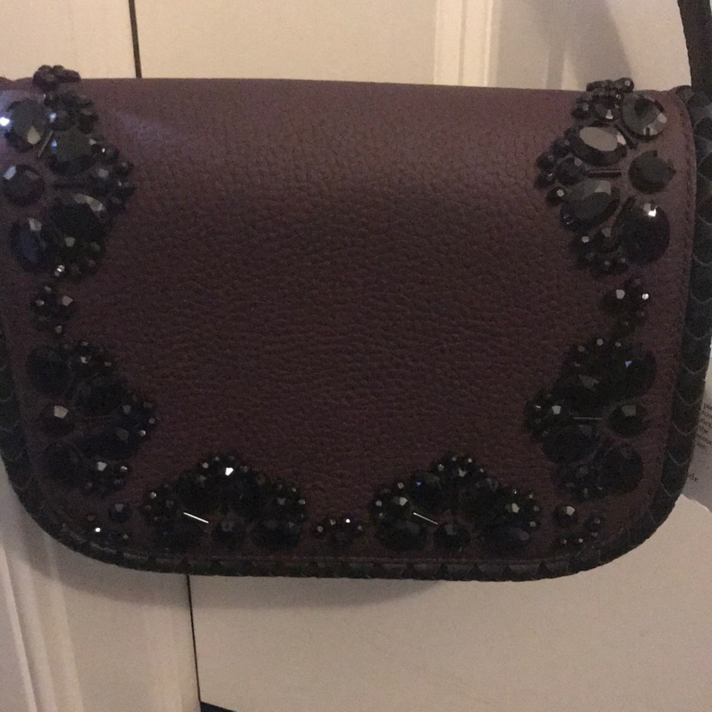 Kate Spade Large Carsen deep plum shoulder bag’